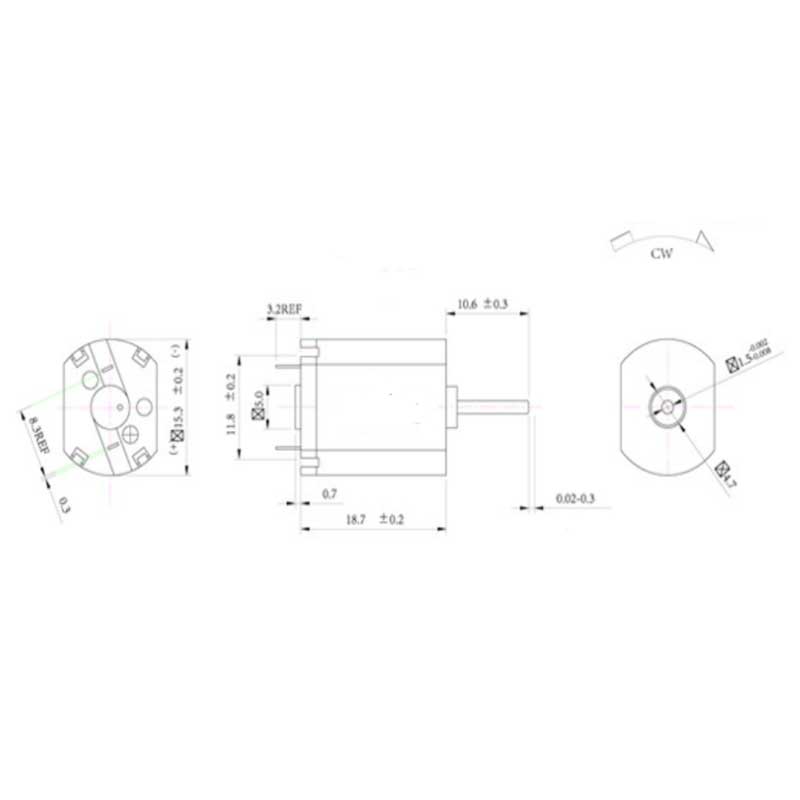 PM-N30 series flat shape DC brush motor - PJM